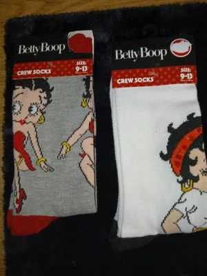 Calcetines Betty Boop para mujer talla 9-13.  2 pares  Foto 1 de 4