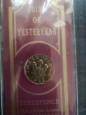 1937 UK GB GREAT BRITAIN THREEPENCE COIN - Image 1 of 4