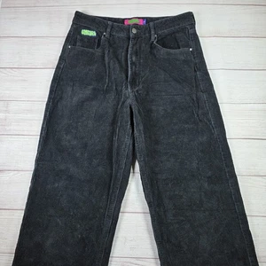 Empyre Womens Tori 90s Baggy Corduroy Skate Pants Loose Fit Black Sz 10 Grunge - Picture 1 of 10