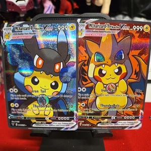 Pikachu MCharizard X + Y Pokemon Cute Cosplay Doujin ACG HOLO Card NM - Picture 1 of 7
