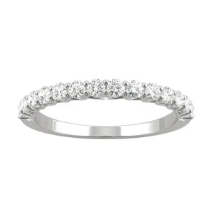 0,45 ctw Tau Lab-Created Moissanite Rankgitter Ehering in 14K Weißgold - Bild 1 von 10