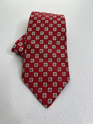 Corbata hecha a mano Polo by Ralph Lauren roja con patrón floral 100 % seda nueva sin etiquetas Foto 1 de 4