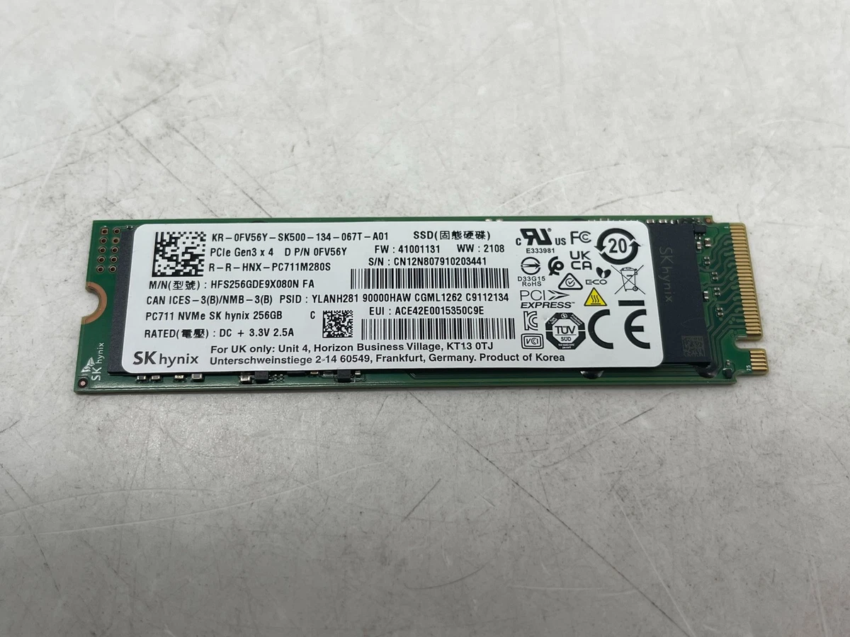 SK Hynix PC711 256GB M.2 NVMe Internal Solid State Drive GRADE A
