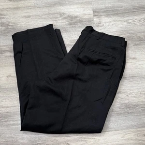 Haggar Mens Black Dress Pants Wrinkle Free 36x32 Casual Office Career - Picture 1 of 7