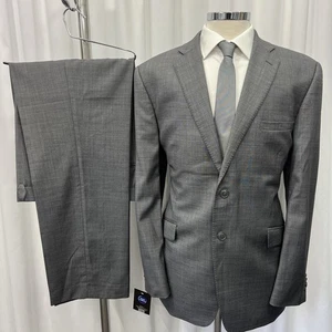DANIEL HECHTER Pure Wool Grey Regular Fit 2 Piece Suit C44R W38 L32 - Picture 1 of 21