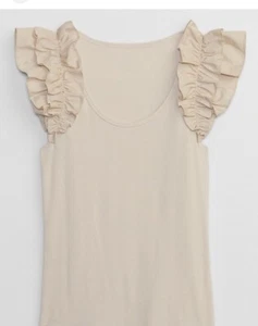 Women’s Tank Top Blouse Sz small NWT - Flutter Ruffle Sleeve Everyday Blouse Top - Picture 1 of 6