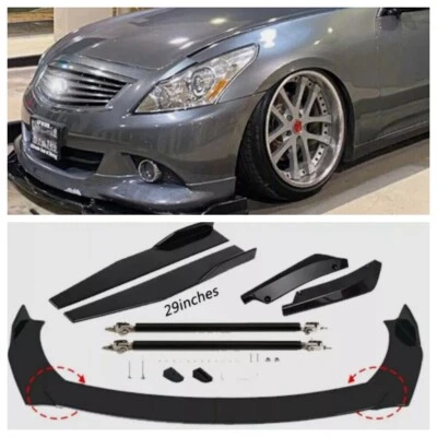 For Infiniti G35 Car Front Rear Bumper Lip Spoiler Splitter Kits Black US Foto 1 de 4