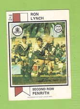 #D96. 1974  PENRITH PANTHERS  SCANLENS RUGBY LEAGUE CARD #101 RON LYNCH