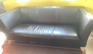 3Sitzer sofa Kunstleder schwarz - Bild 1 von 2