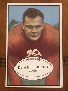 1953 Bowman - #64 - Tex Coulter - SP - New York Giants - VG/EX -set Break