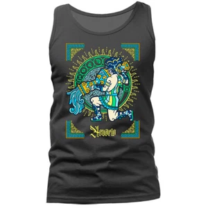 Camiseta sin mangas con gráfico astrológico horóscopo signo zodiacal Acuario Acuario - Imagen 1 de 11
