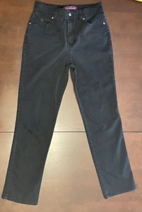 Gloria Vanderbilt Jeans Damen 6 Amanda Straight Leg Black Denim - Bild 1 von 13