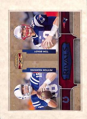 2008 Donruss Gridiron Gear #R-2 Tom Brady Peyton Manning Rivals /500 NM - Image 1 of 2