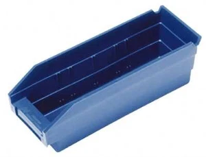 36 Pack Quantum Storage QSB101 Blue Economy Shelf Bins: 11-5/8" x 4-1/8" x 4" - Picture 1 of 1