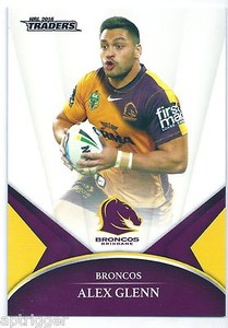 2016 NRL Traders Base Card (004) Alex GLENN Broncos