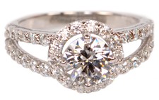 3.00 Carat Solid 14KT White Gold Excellent Round Cut Solitaire Anniversary Ring 