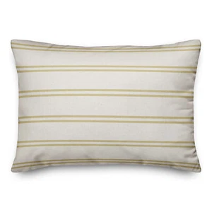 Creative Products Yellow Stripe on White 20 x 14 Spun Poly Pillow - Picture 1 of 3