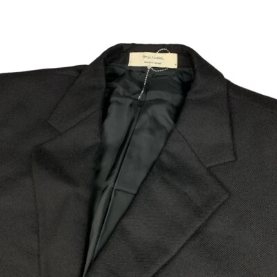 Loro Piana 羊绒 x John W Nordstrom 男式 3 按钮西装外套黑色 • 44L — 第 1/4 张图片