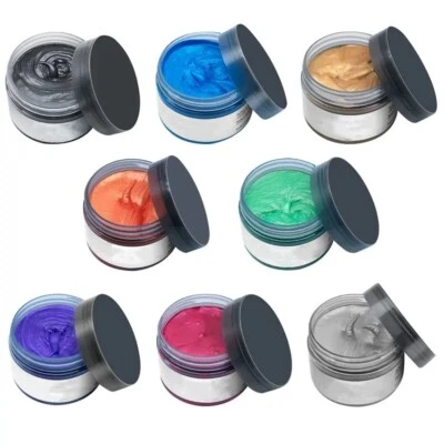 Hair Color Wax Mud Dye Cream Unisex Washable Temporary Modeling Hair Color ,8 PC - Image 1 of 4