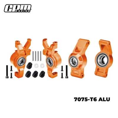 GPM 7075 Alloy Front Steering Block & Rear Hubs 3 Oversize Bearing X-Maxx XRT - Image 1 of 4