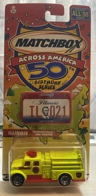 Matchbox 2001 Across America 50th Birthday Illinois International Fire Pumper - Image 1 of 4