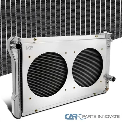 Fits 82-92 Camaro Pontiac Firebird V8 3 Row Cool Racing Radiator+Dual Fan Shroud - Image 1 of 4