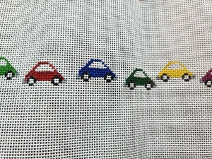 Little Cars~VW Beetle~Belt Or Strap~Large Needlepoint Canvas - Picture 1 of 3