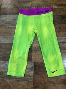 Nike Pro Dri Fit Girls' Activewear Capri Leggings Size M - Picture 1 of 4