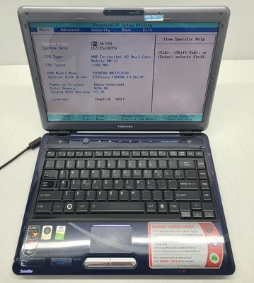 Portátil Toshiba Satellite M305D-S4840 AMD Turion X2 RM-72 4 GB 320 GB HD SIN SISTEMA OPERATIVO (FL) Foto 1 de 4