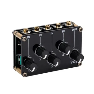 -12dB MAX Gain 4 Channel 3.5mm Stereo Audio Mixer Fit For home entertainment - Picture 1 of 15