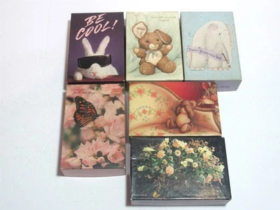 Lot 6 Vtg Springbok Mini 100 pc Puzzles missing pieces Bunny Elephant Teddy Bear - Image 1 of 4