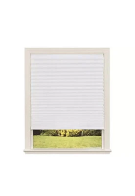 Easy Lift Trim-at-Home Cordless Pleated Light Fabric Shade White, 30” x 64” New - Image 1 of 4