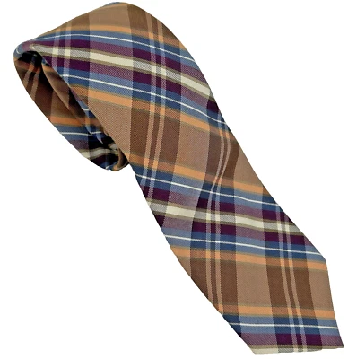 Corbata Polo Ralph Lauren Preppy a Cuadros 3"X54" Mezcla de Algodón Seda EE. UU. Foto 1 de 4