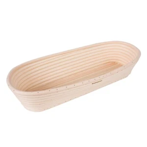 Genuine! BAKEMASTER Large Oval Proving Basket 35 x 15 x 7 cm Rattan! RRP $54.95! - Picture 1 of 7