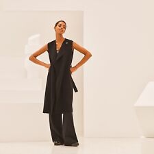 NWT $6300 HERMES Esprit Peignoir Sleeveless Cashmere Coat - Black, size 40