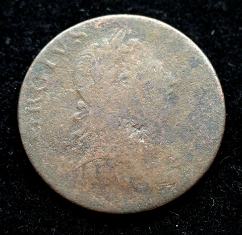 KAPPYSCOINS G2080 ???? MACHIN 'S MILLS COLONIAL OR KING GEORGE HALF PENNY 6.8 GM Cover