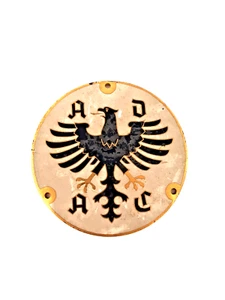ADAC Autoplakette Oldtimer aus Messing Sammlerstück Orginal Zustand Rarität Deko - Picture 1 of 6