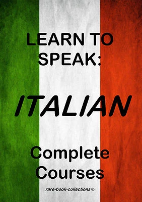LEARN TO SPEAK ITALIAN - LANGUAGE COURSE - 8 BOOKS & 37 HRS AUDIO MP3 ALL ON DVD - Image 1 of 2