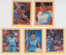 1984 Fleer Star Stickers - Kansas City Royals Team Set - 5 Stickers - NrMt-Mt
