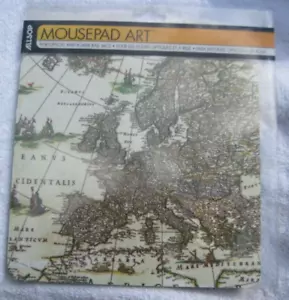 Allsop Europe Vintage Map Mousepad Art Optical Rollerball Mice 2007 Office 28606 - Picture 1 of 17