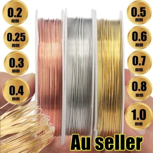 Copper Wire Cord String Bead Beading Jewellery Bracelet Thread Line DIY Craft AU - Picture 1 of 53