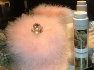 Exotic Plumeria by Renditions ~ 6 oz Perfumed Dusting Powder w Puff & Stand - Picture 1 of 4
