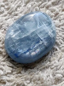 Kyanite 17,69 Karat Katze S Auge Cabochon 18 x 15 x 5 mm  Edelsteine  NR. 7 - Imagen 1 de 6