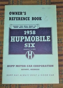 Original 1938 Hupmobile Six Owner's Reference Book - Picture 1 of 5
