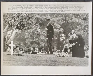 6/9/1968 Robert F. Kennedy Funeral Ethel Joseph Original AP Wire Photo w Stamp - Picture 1 of 2