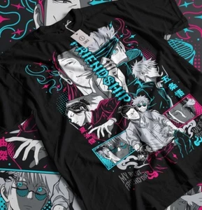 Jujutsu Kaisen T-shirt Geto Suguru Gojo Girl Anime Gift Black T-shirt All Size - Picture 1 of 11