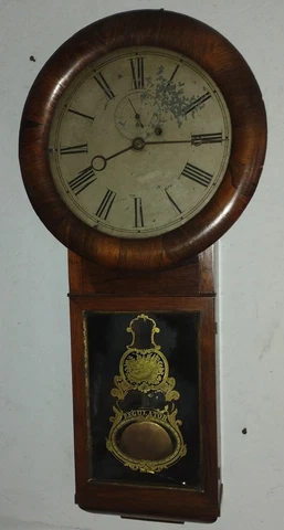 Antique Gilbert No. 1 Wall Regulator Clock Working Weight Driven circa 1875 Cover