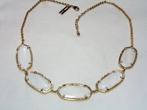 ...KENDRA SCOTT...Gold Tone, Mother Of Pearl Panels Necklace... - Picture 1 of 8