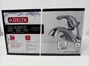 Delta Classic Bathroom Faucet 4" Centerset 521-PPU-ECO-DST Chrome NEW! - Picture 1 of 1