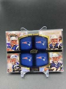 2011 Topps Prime Quad Combo Tom Brady Wes welker Ryan Mallett Shane Vereen /50